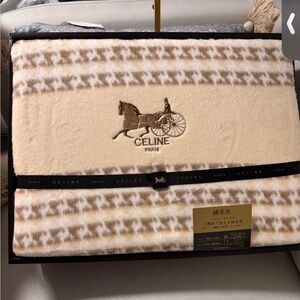 Celine Beige and Brown Equestrian Blanket
